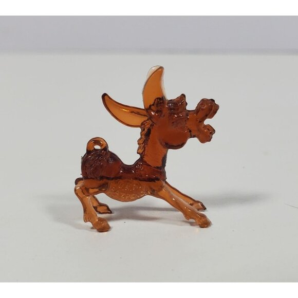 Unbranded Other - Donkey Miniature Plastic Charm Necklace Amber Color Gumball Cracker Jack